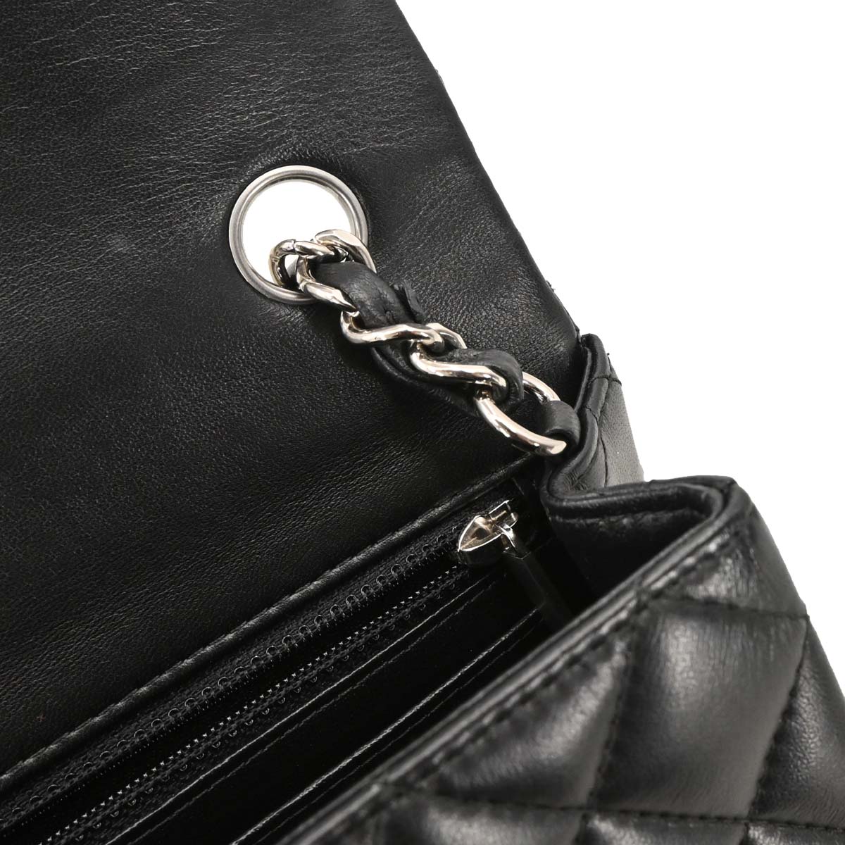 Chanel 2018-2019 Black Lambskin Classic Single Flap Shoulder Bag