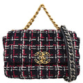 Chanel 2019 Navy Tweed 19 Dix-neuf 2way Shoulder Handbag