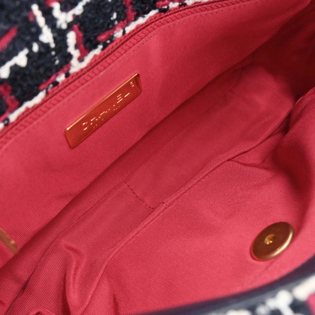 Chanel 2019 Navy Tweed 19 Dix-neuf 2way Shoulder Handbag