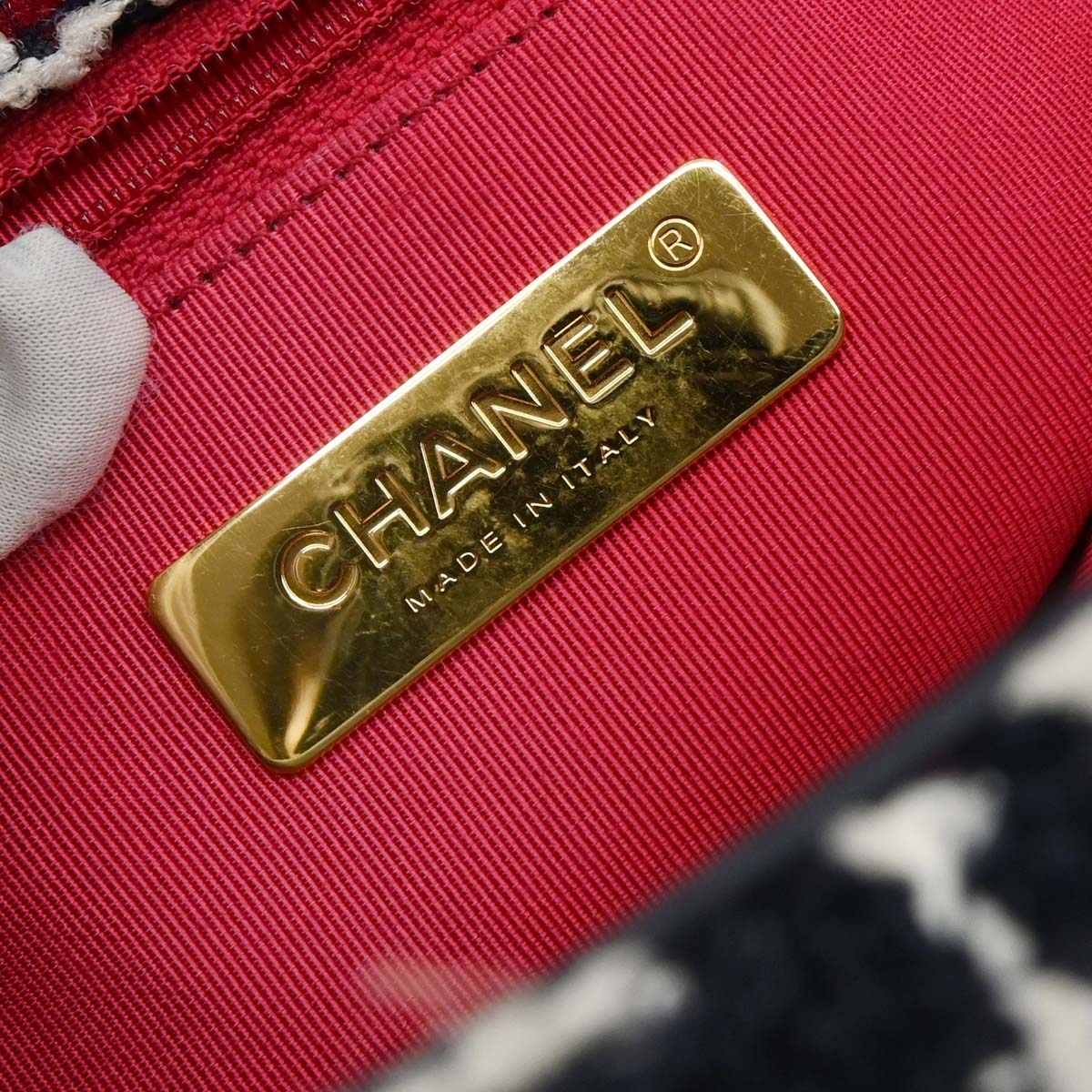 Chanel 2019 Navy Tweed 19 Dix-neuf 2way Shoulder Handbag