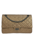 Chanel Bronze Calfskin 2.55 Double Flap Shoulder Bag