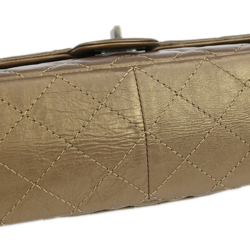 Chanel Bronze Calfskin 2.55 Double Flap Shoulder Bag