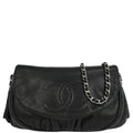 Chanel 2010-2011 Black Caviar Half Moon WOC Shoulder Wallet Bag