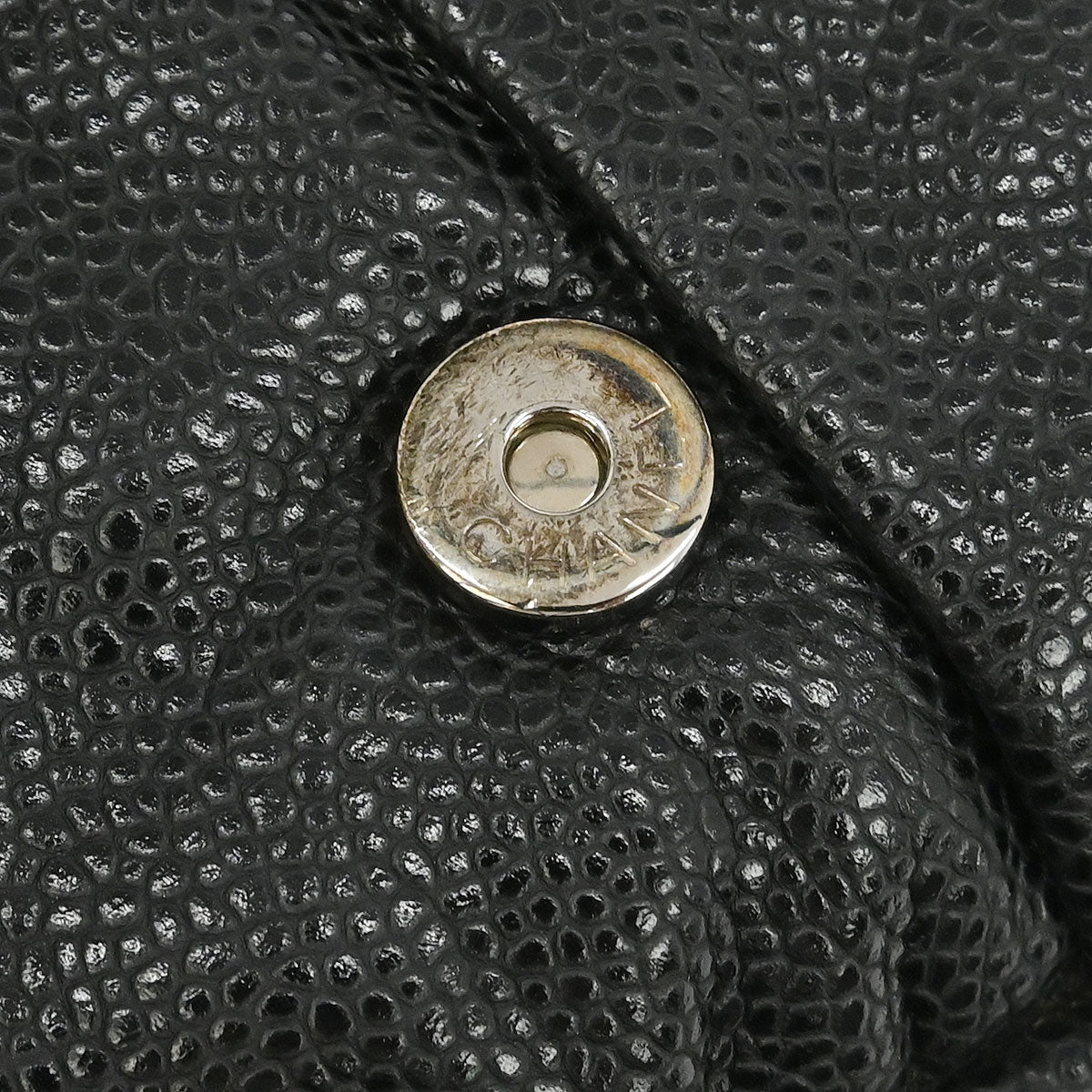 Chanel 2013-2014 Black Caviar Half Moon WOC Shoulder Wallet Bag