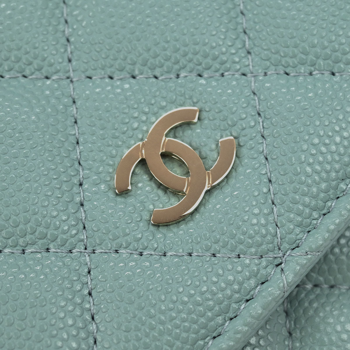Chanel 2019 Light Blue Caviar Classic WOC Wallet On Chain