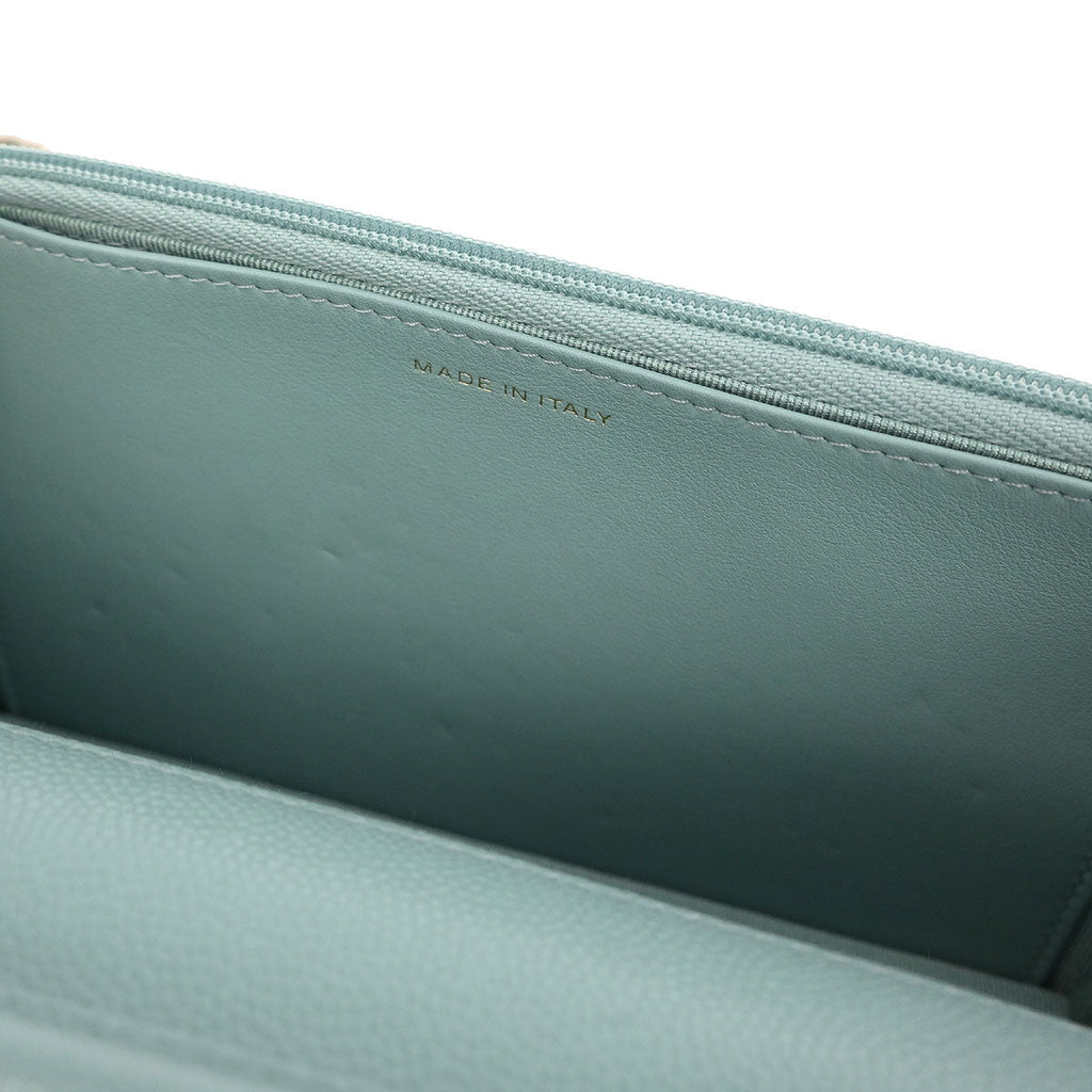 Chanel 2019 Light Blue Caviar Classic WOC Wallet On Chain