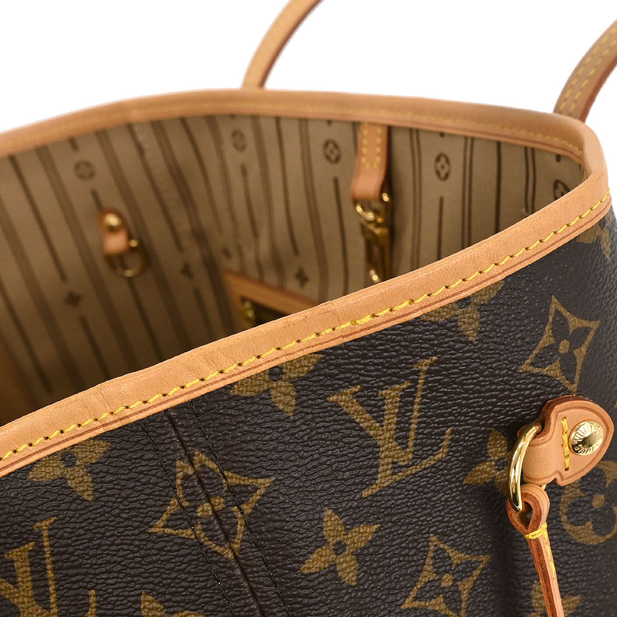 Louis Vuitton 2012 Monogram Neverfull MM Shoulder Tote Bag M40156