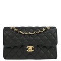 Chanel 2019 Black Caviar Small Classic Double Flap Shoulder Bag