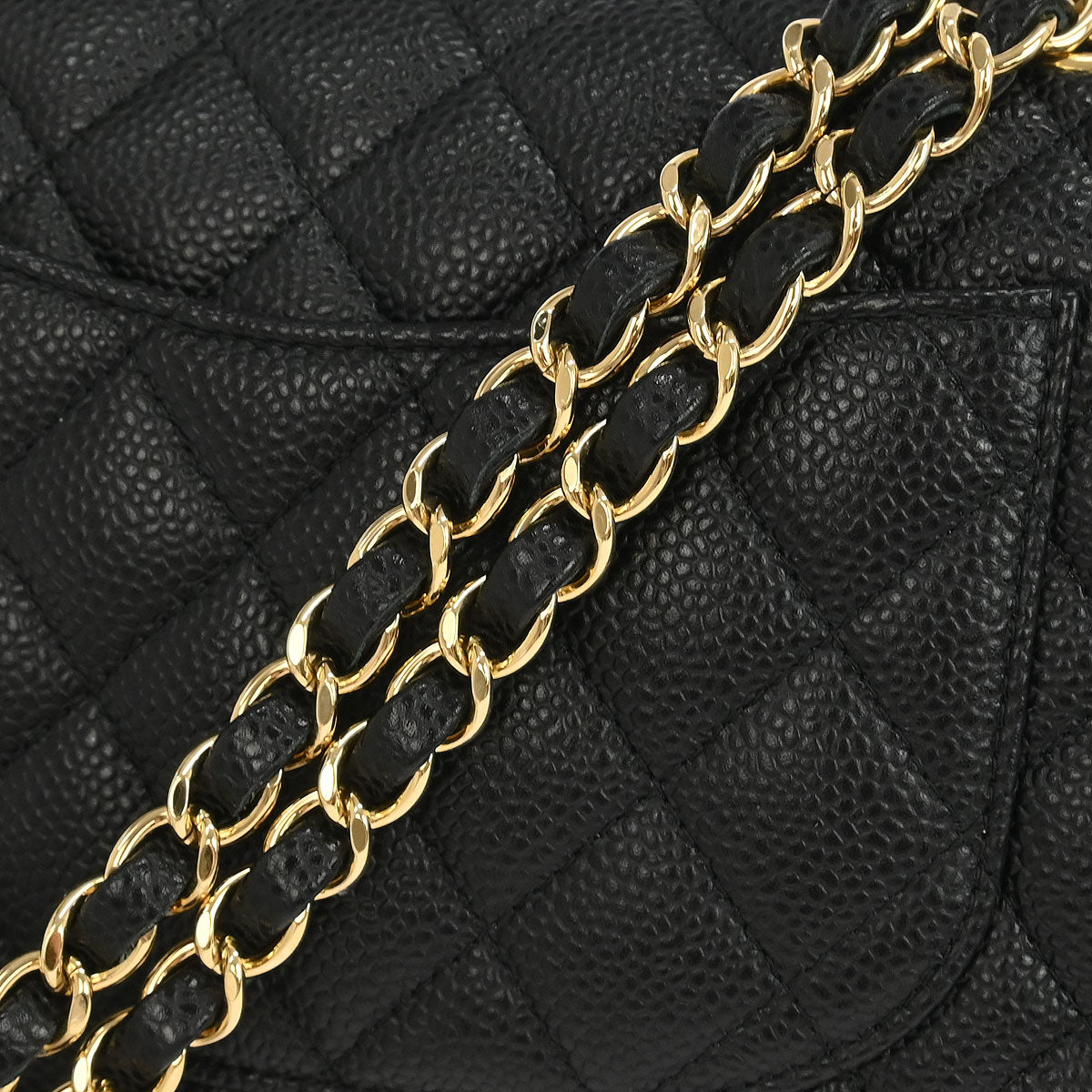 Chanel 2019 Black Caviar Small Classic Double Flap Shoulder Bag