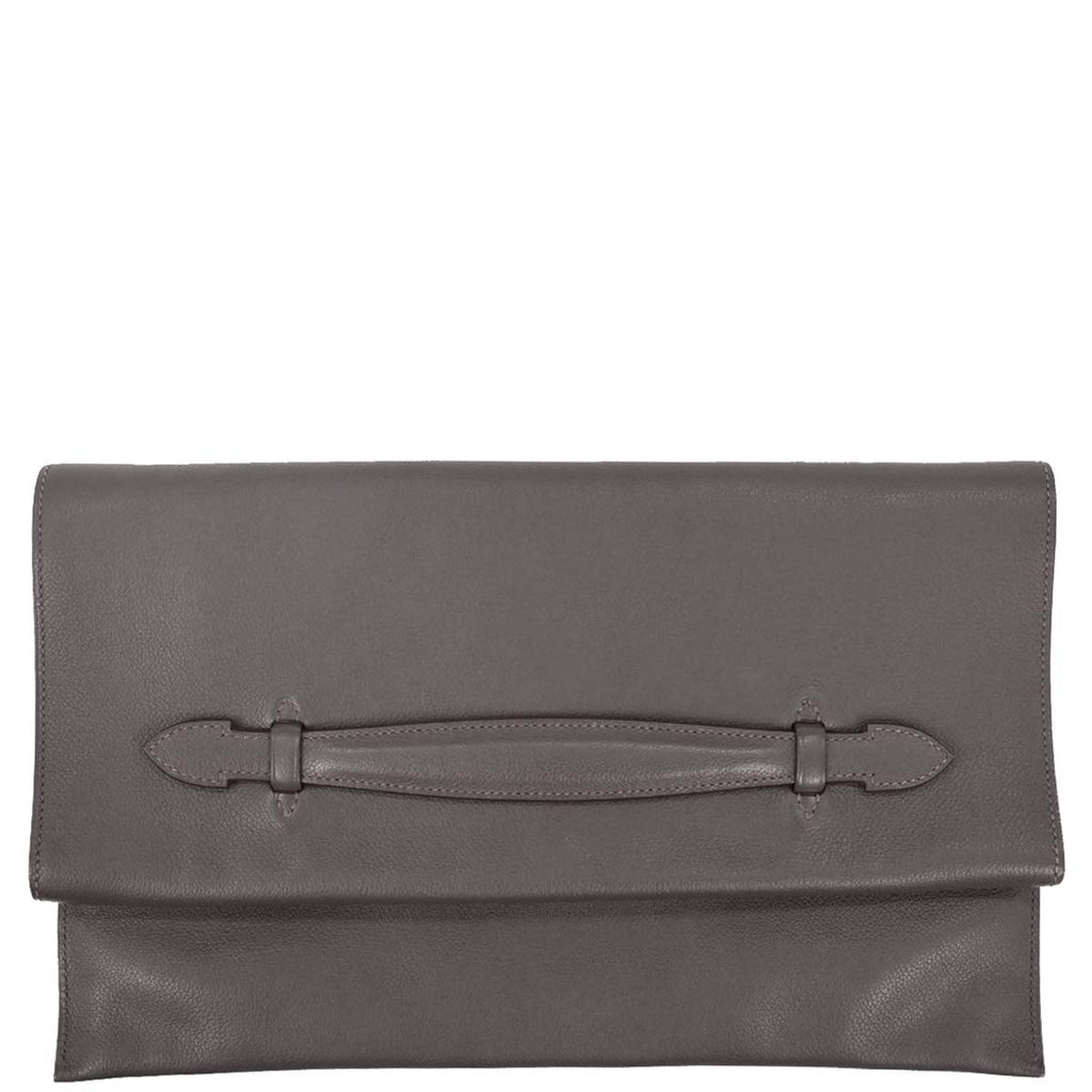 Hermes 2013 Etain Evercolor Pliplat Clutch Bag
