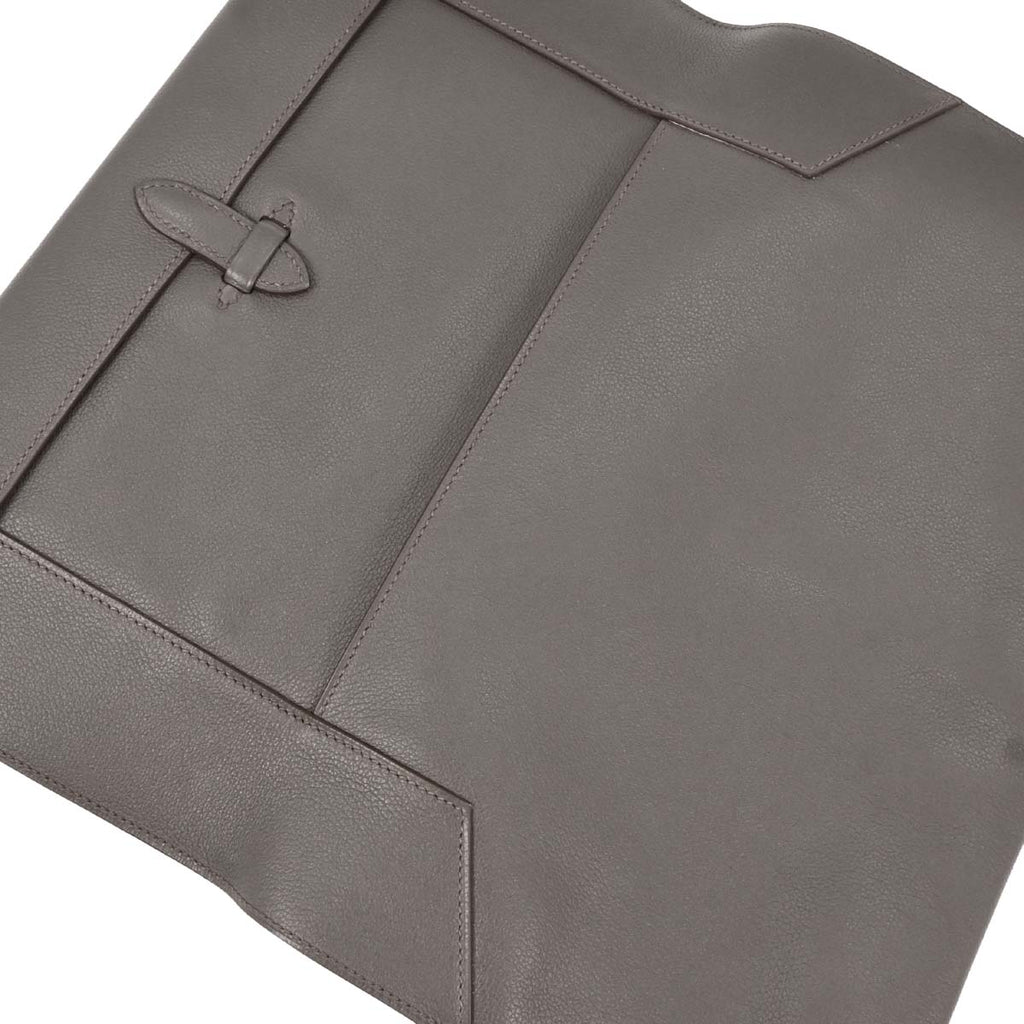 Hermes 2013 Etain Evercolor Pliplat Clutch Bag