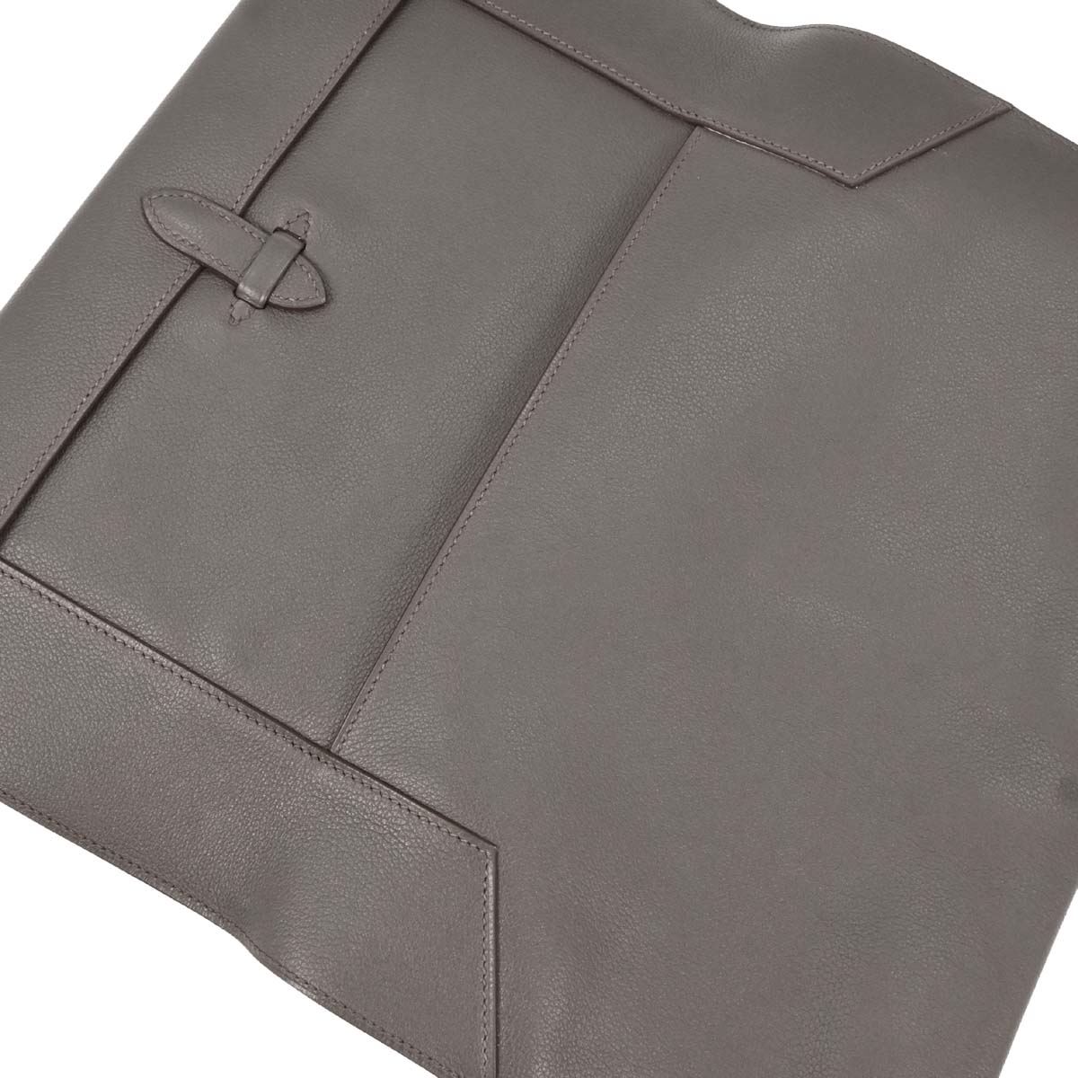 Hermes 2013 Etain Evercolor Pliplat Clutch Bag