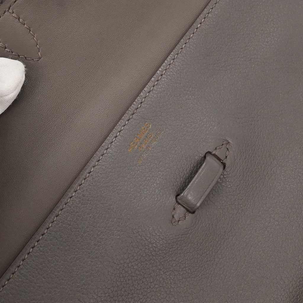 Hermes 2013 Etain Evercolor Pliplat Clutch Bag
