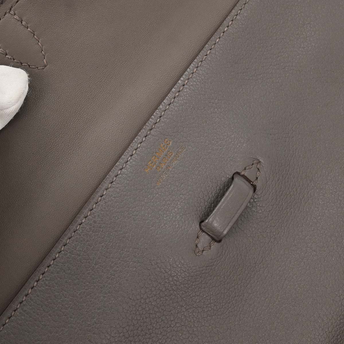 Hermes 2013 Etain Evercolor Pliplat Clutch Bag