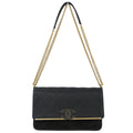 Chanel 2018-2019 Black Caviar Suede Coco Flap Shoulder Bag