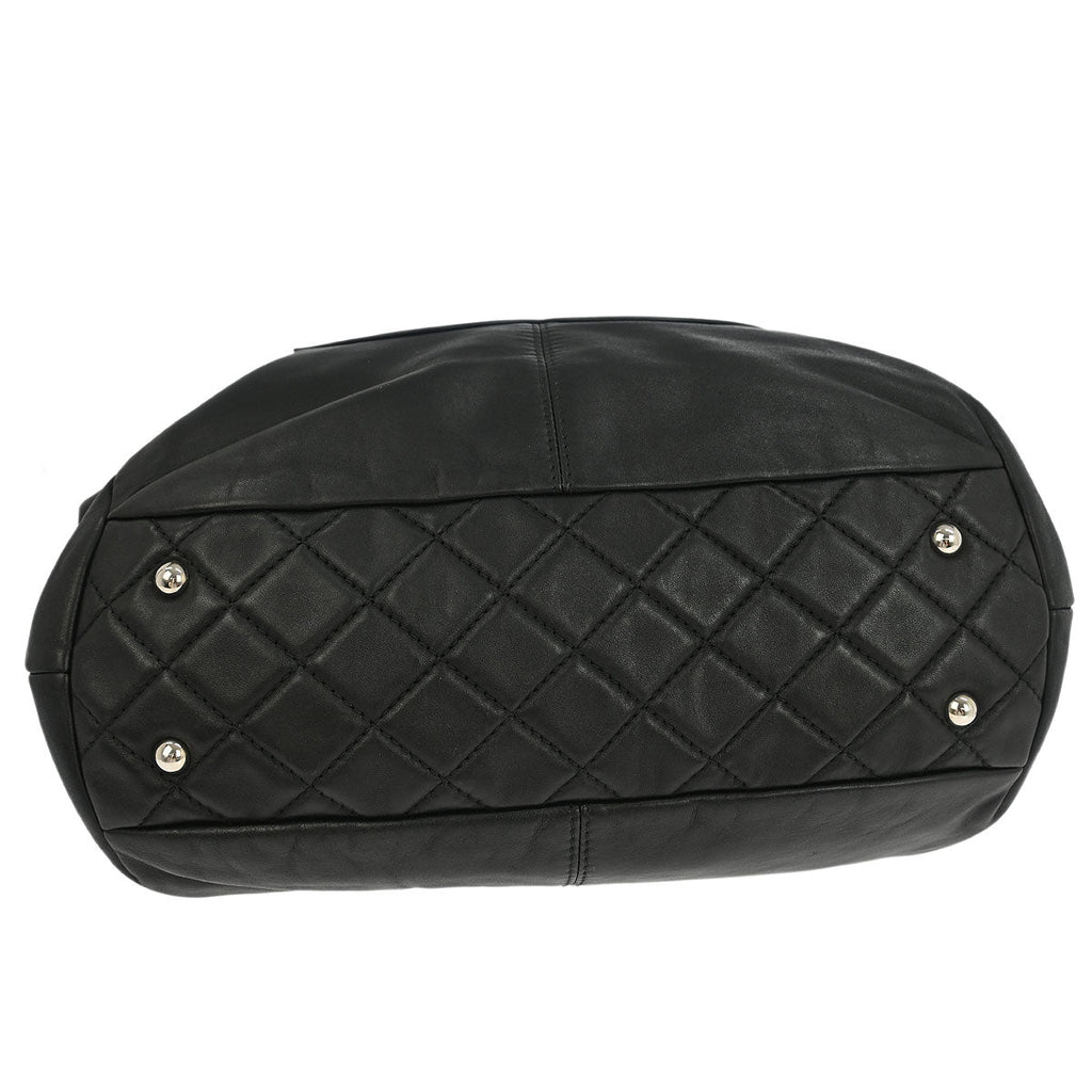 Chanel 2012-2013 Black Calfskin Trianon Tote 2way Shoulder Handbag