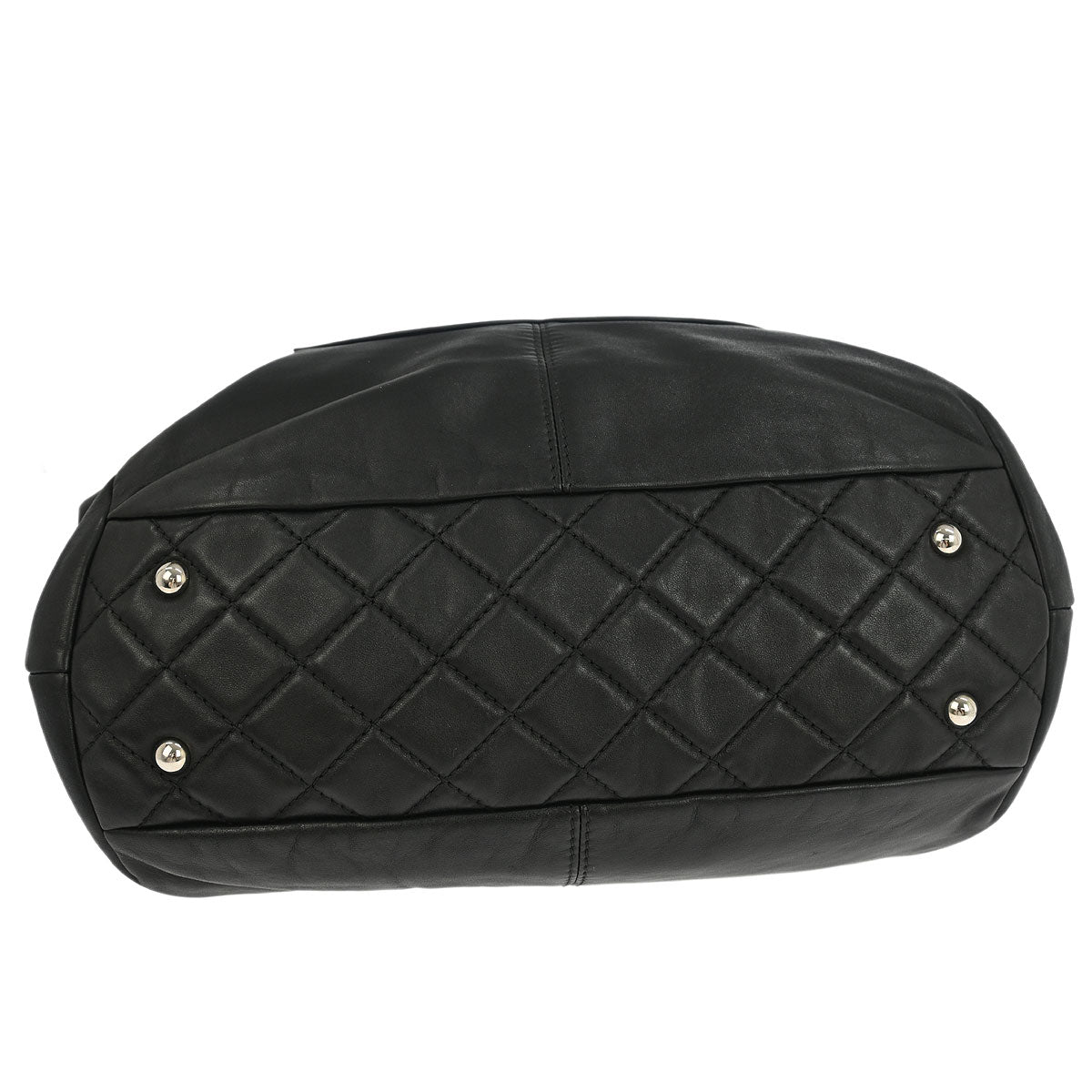 Chanel 2012-2013 Black Calfskin Trianon Tote 2way Shoulder Handbag