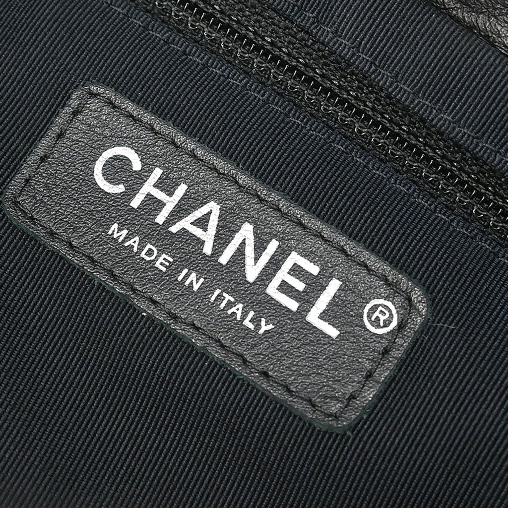 Chanel 2012-2013 Black Calfskin Trianon Tote 2way Shoulder Handbag
