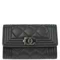 Boy Chanel 2017-2018 Black Lambskin Cardholder