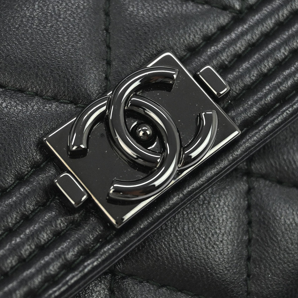Boy Chanel 2017-2018 Black Lambskin Cardholder
