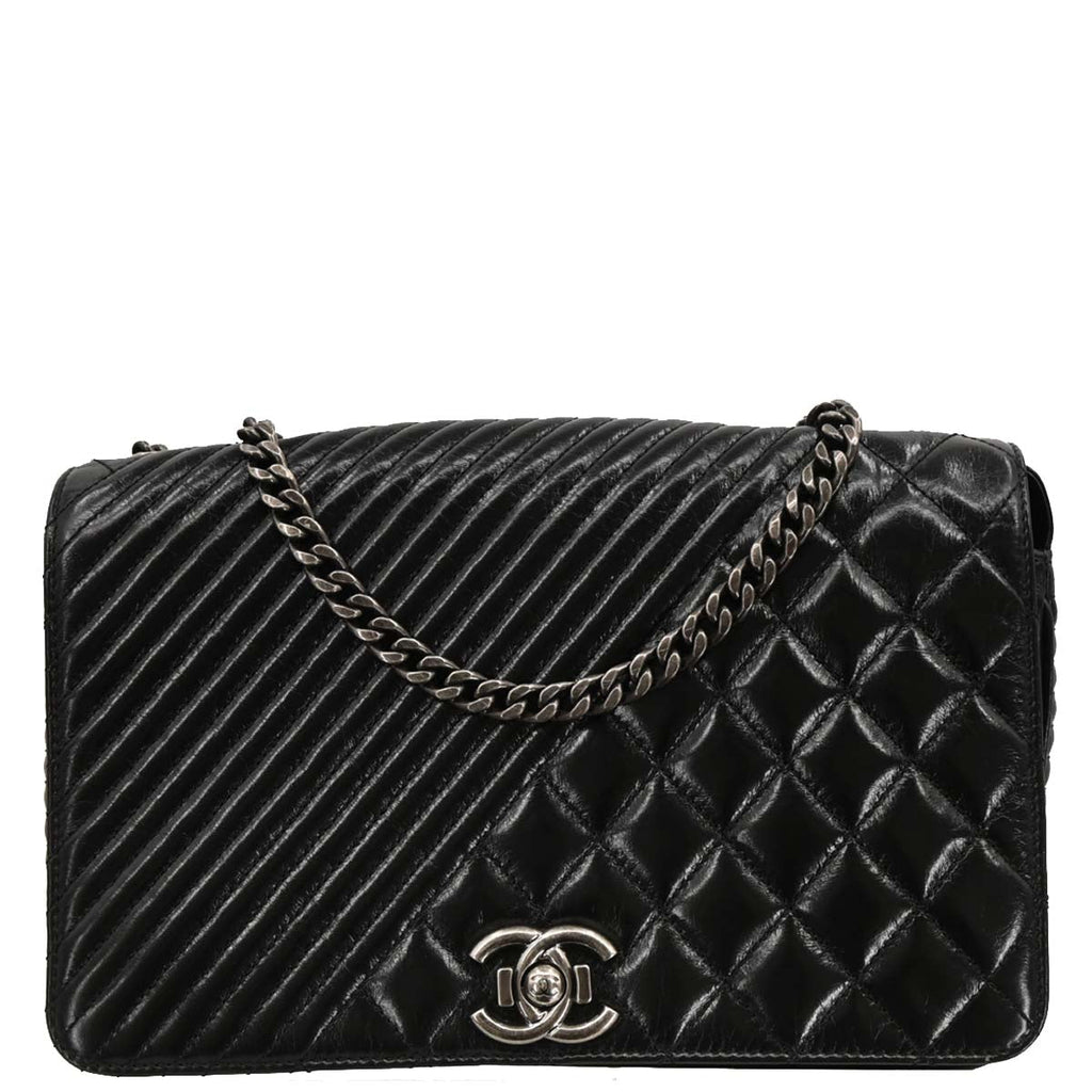 Chanel 2014-2015 Black Calfskin Coco Boy Flap Shoulder Bag