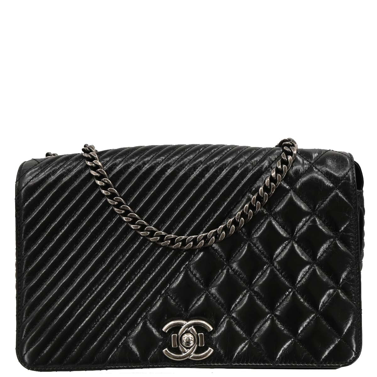 Chanel 2014-2015 Black Calfskin Coco Boy Flap Shoulder Bag