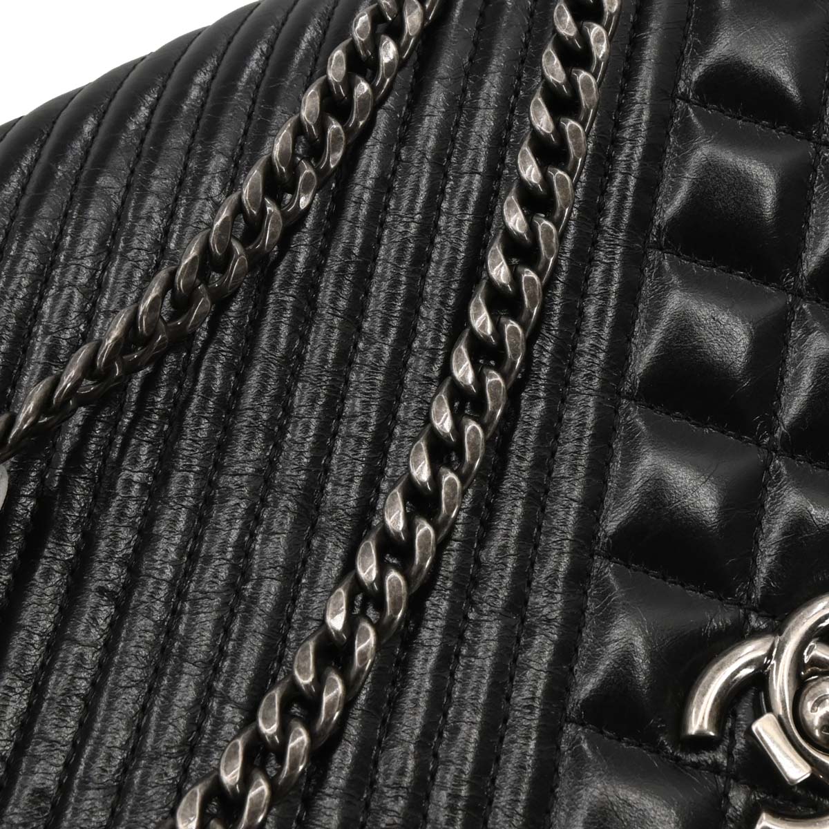 Chanel 2014-2015 Black Calfskin Coco Boy Flap Shoulder Bag