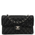 Chanel 2019 Black Caviar Small Classic Double Flap Shoulder Bag