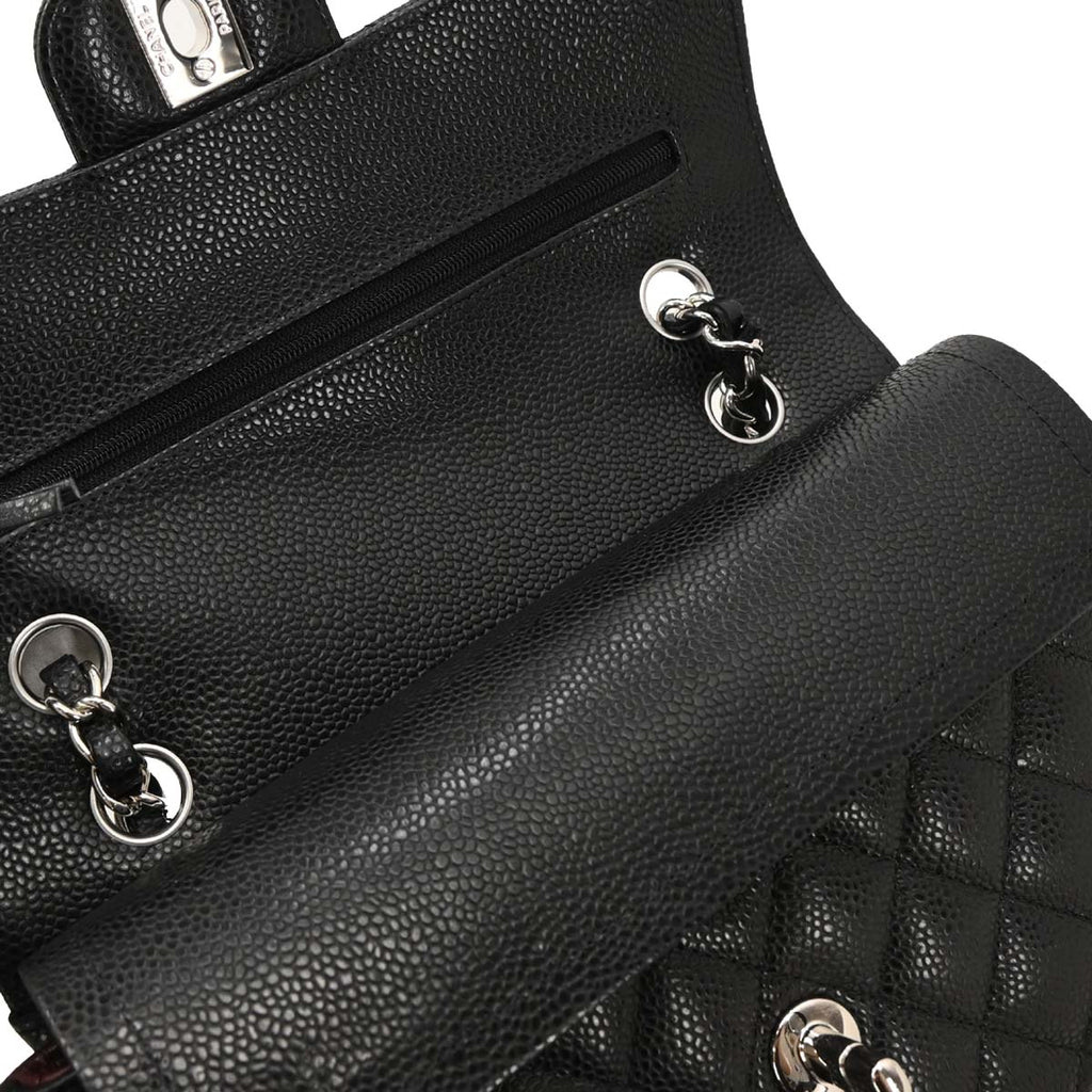 Chanel 2019 Black Caviar Small Classic Double Flap Shoulder Bag