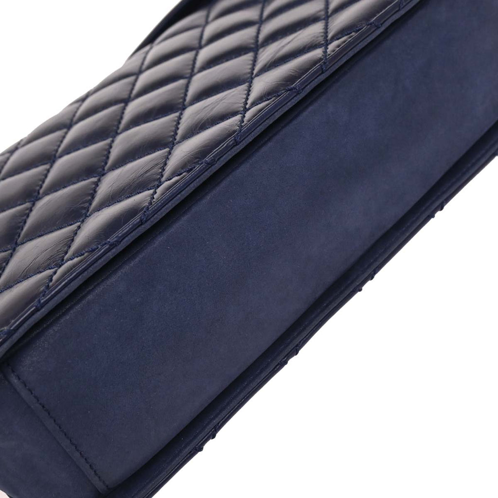 Chanel 2016-2017 Navy Calfskin Day Trip Flap Bag