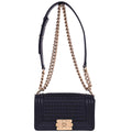 Boy Chanel 2018-2019 Navy Lambskin Small Chain Shoulder Bag