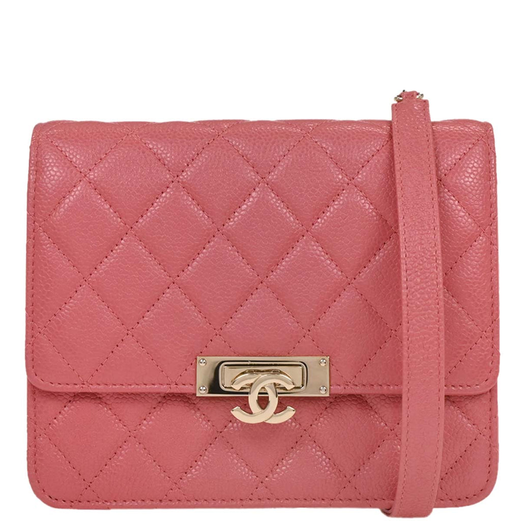 Chanel 2018 Pink Caviar Classic WOC Wallet On Chain