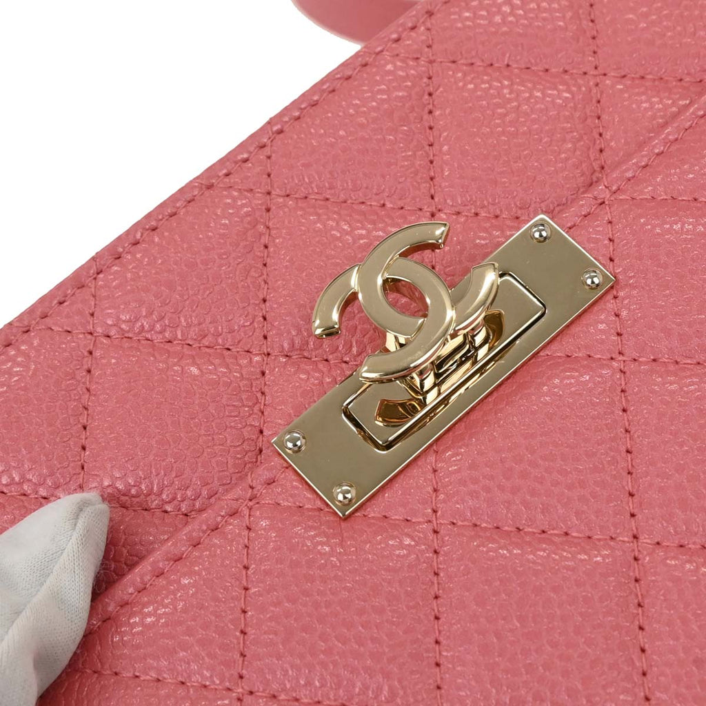 Chanel 2018 Pink Caviar Classic WOC Wallet On Chain