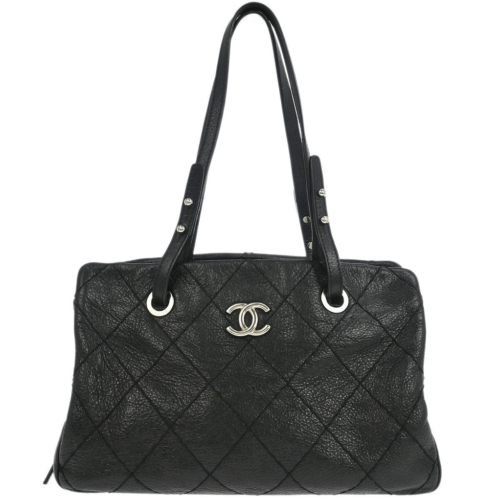 Chanel 2009-2010 Black Calfskin On the Road Tote Handbag