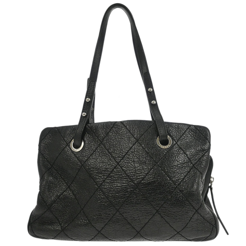 Chanel 2009-2010 Black Calfskin On the Road Tote Handbag