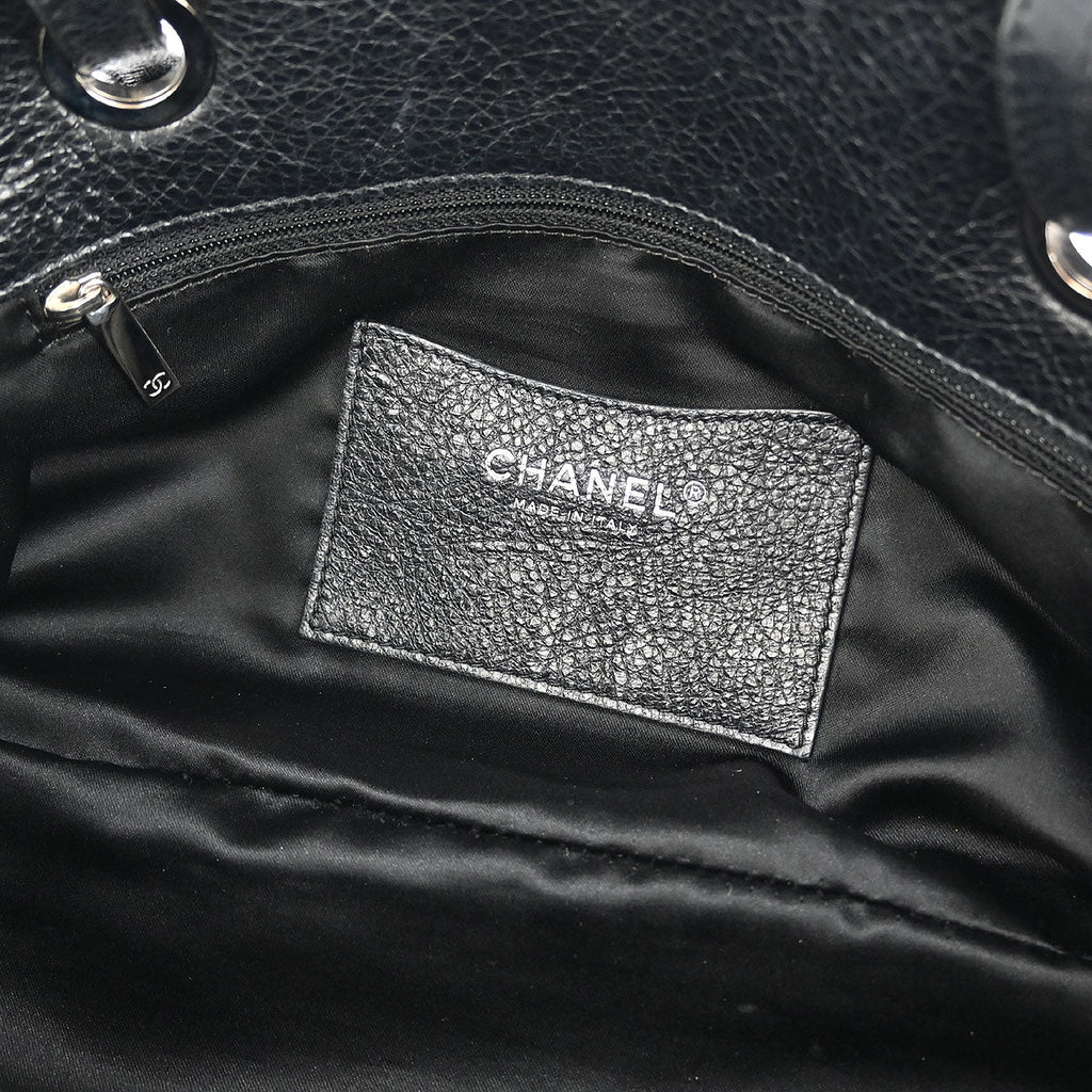 Chanel 2009-2010 Black Calfskin On the Road Tote Handbag