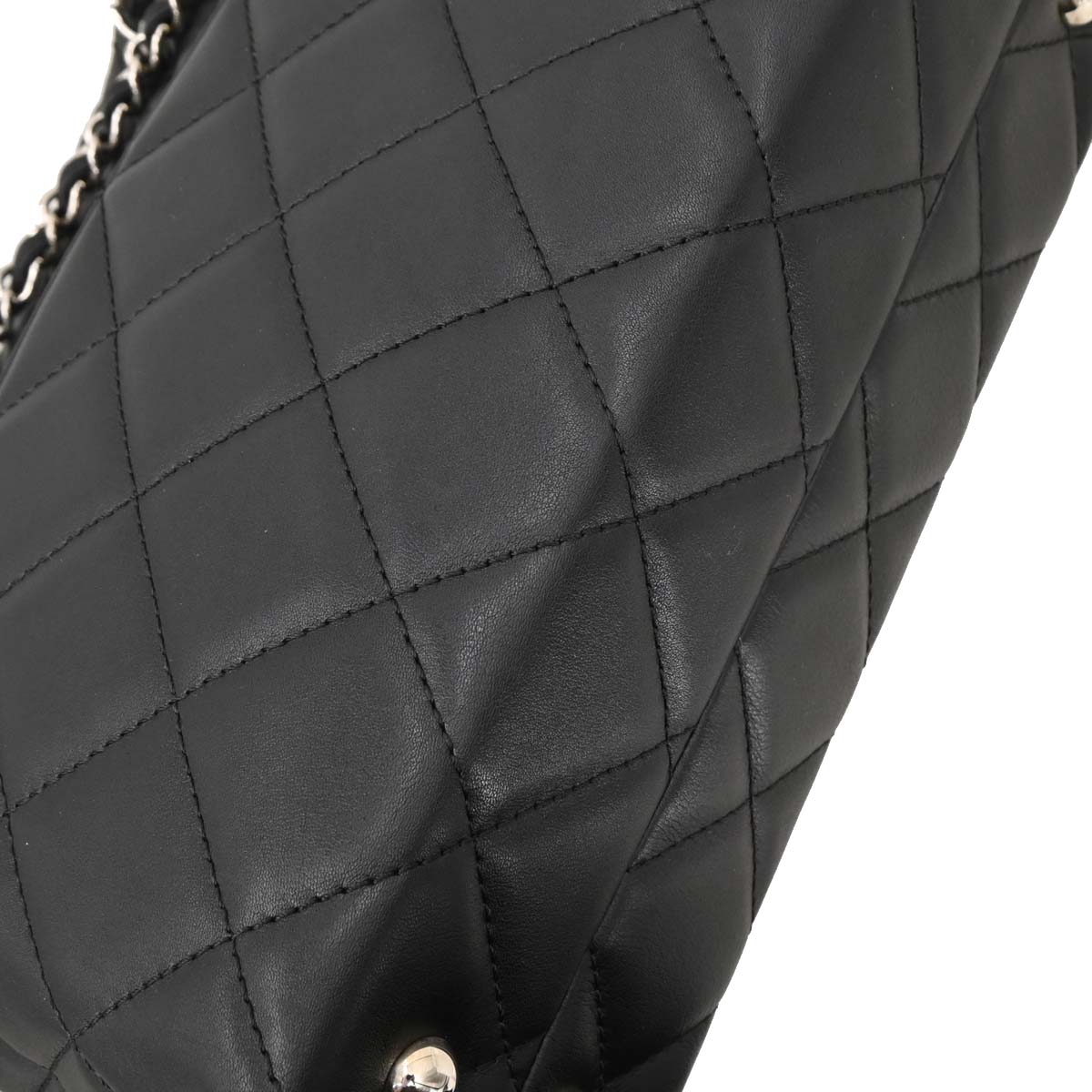Chanel 2011 Black Calfskin Shoulder Tote Bag