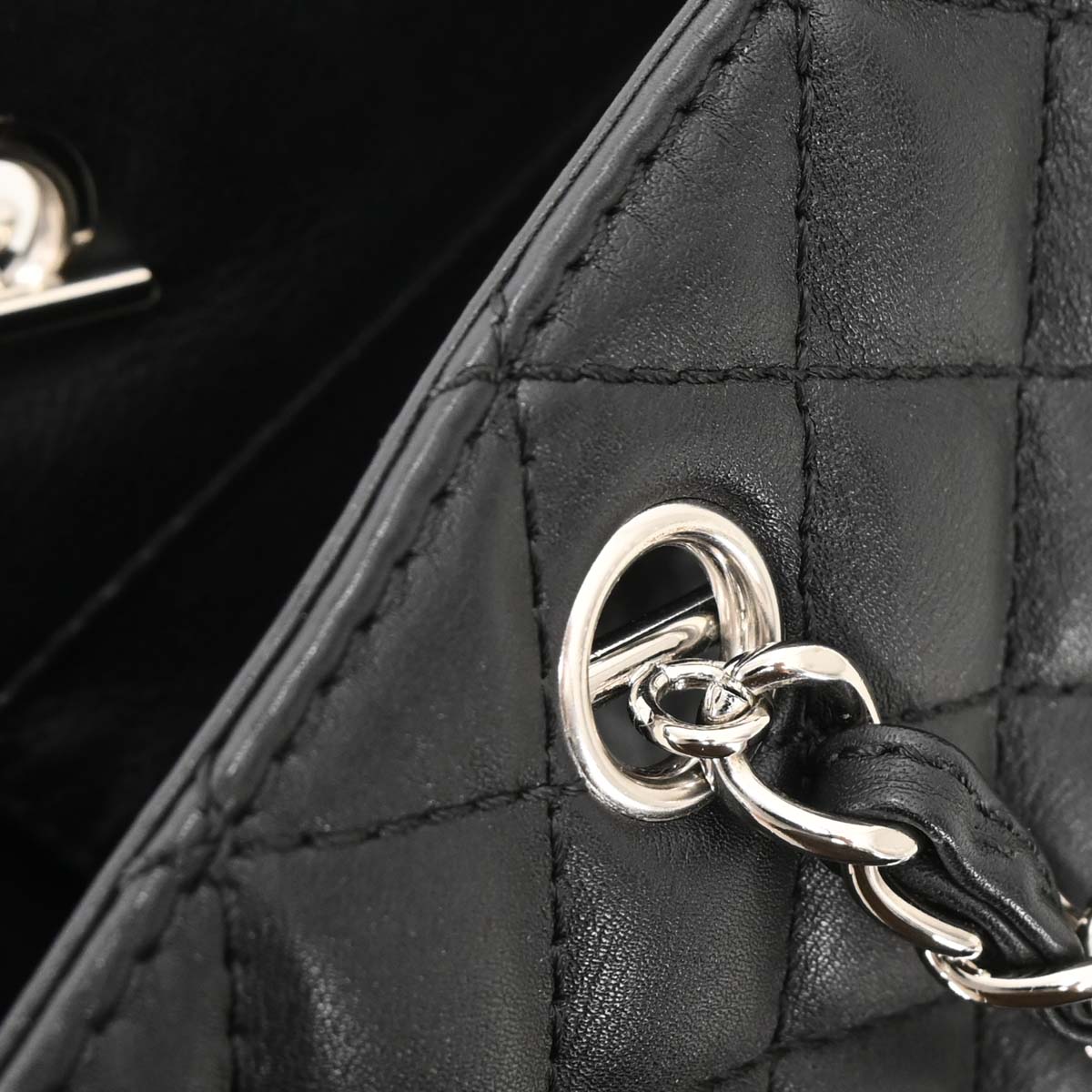 Chanel 2011 Black Calfskin Shoulder Tote Bag