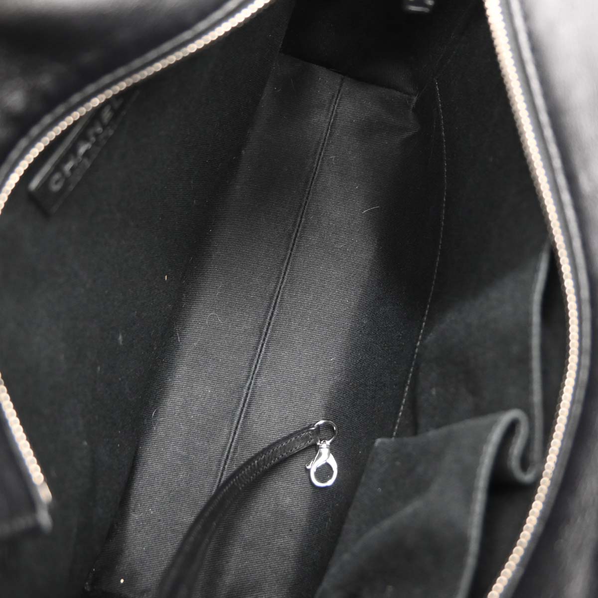 Chanel 2011 Black Calfskin Shoulder Tote Bag