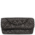 Chanel 2012 Gray Calfskin Luxury Line Chain Shoulder Bag