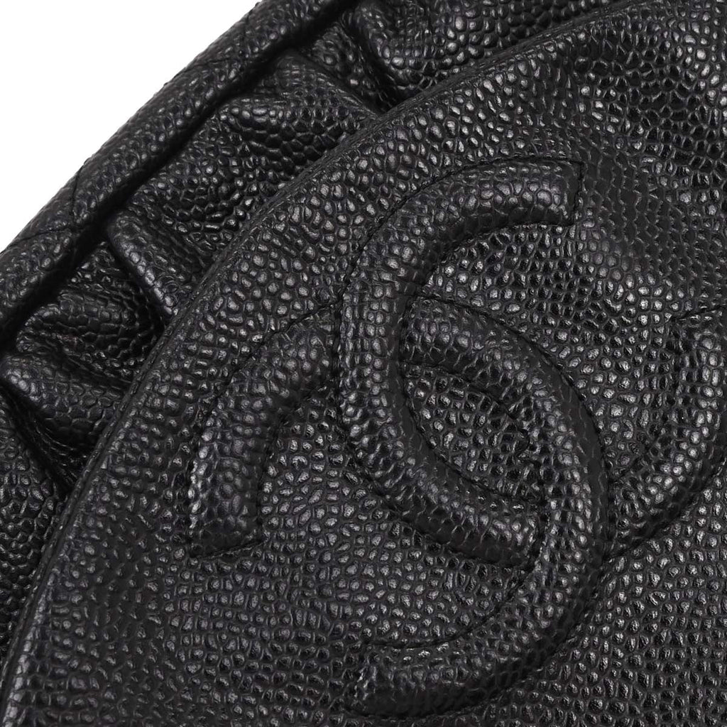 Chanel 2011 Black Caviar Half-Moon WOC Wallet On Chain