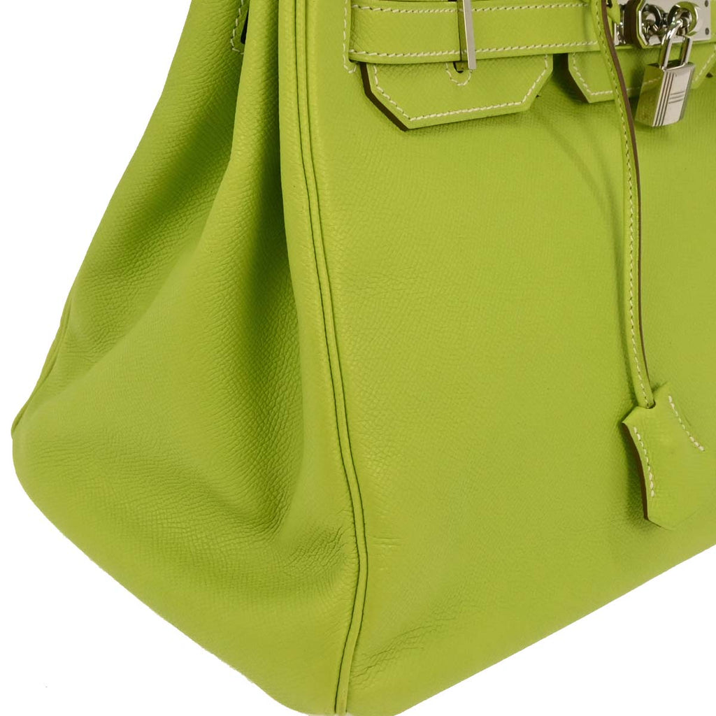 Hermes Kiwi Epsom Candy Birkin 35 Handbag