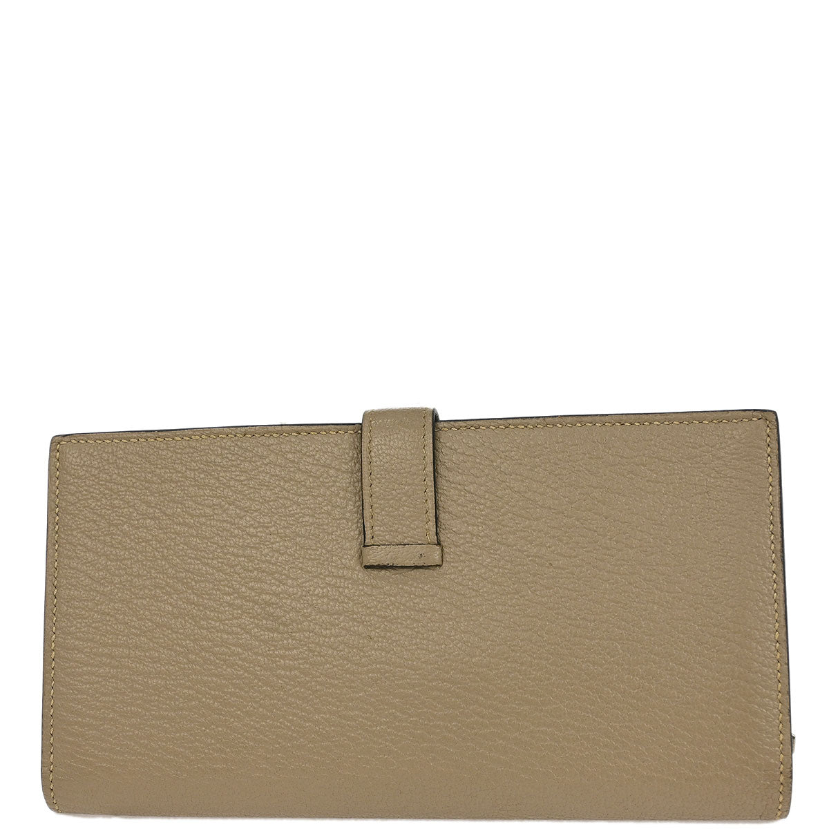 Hermes 2011 Gris Tourterelle Chevre Bearn Soufre Bifold Long Wallet