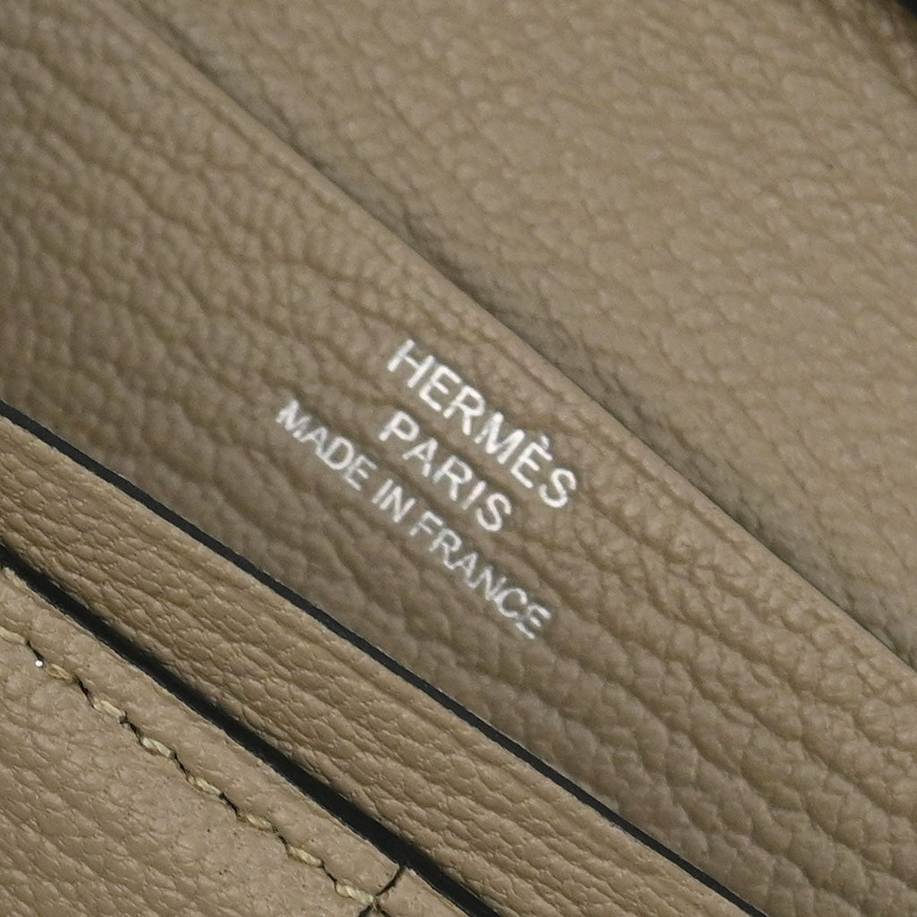 Hermes 2011 Gris Tourterelle Chevre Bearn Soufre Bifold Long Wallet
