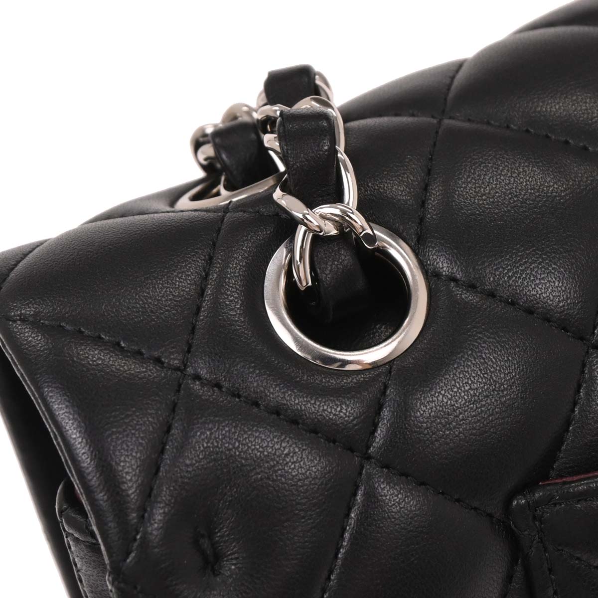 Chanel 2019 Black Lambskin Medium Classic Double Flap Shoulder Bag