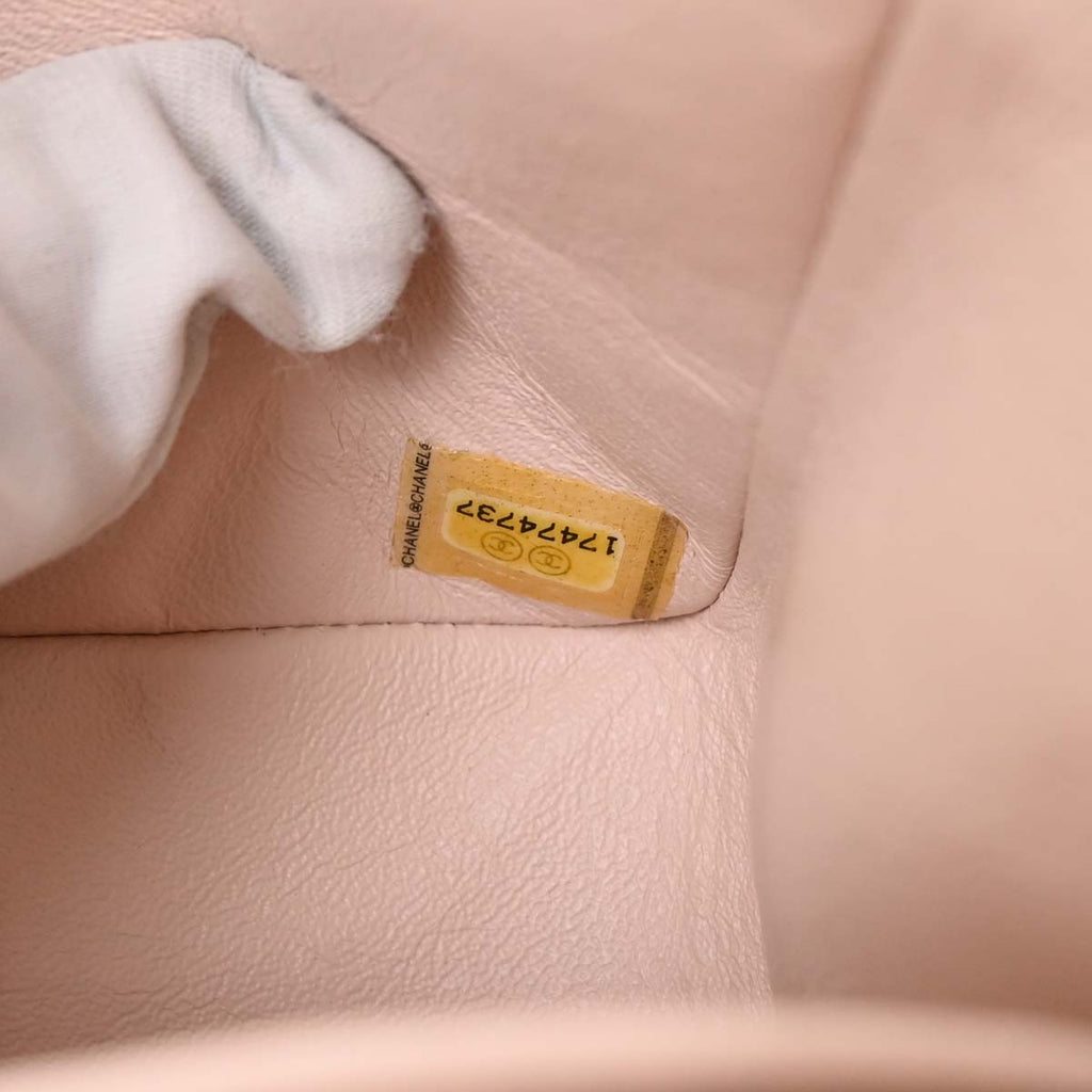 Chanel 2012-2013 Light Pink Lambskin Medium Classic Double Flap Shoulder Bag