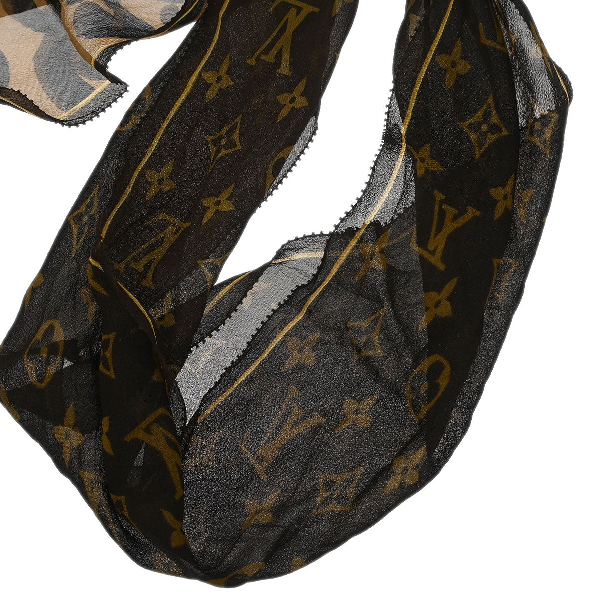 Louis Vuitton Escharpe Monogram Leopard Silk Scarf M72123 Small New