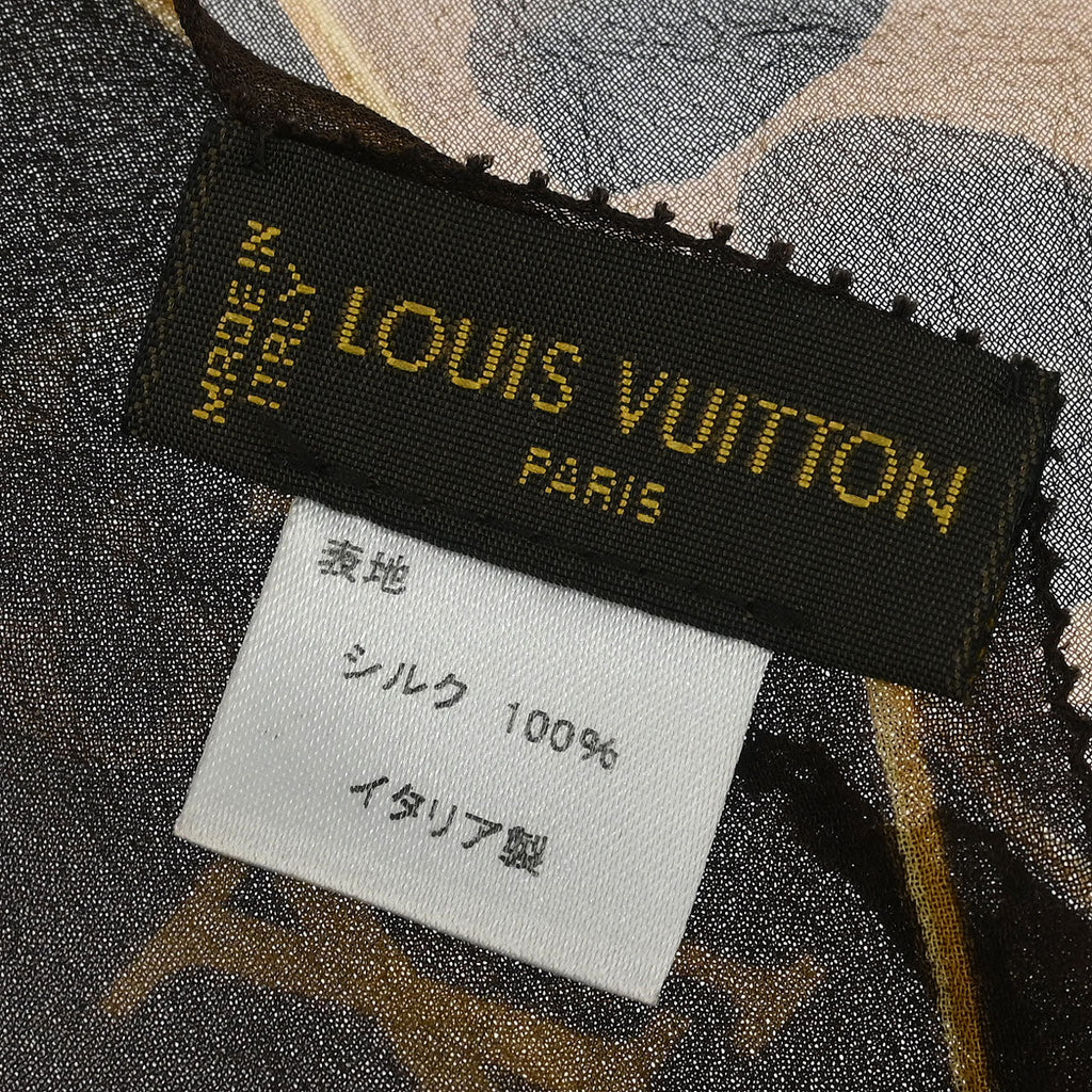Louis Vuitton Escharpe Monogram Leopard Silk Scarf M72123 Small New
