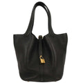 Hermes Black Taurillon Clemence Picotin Lock 22 MM Handbag