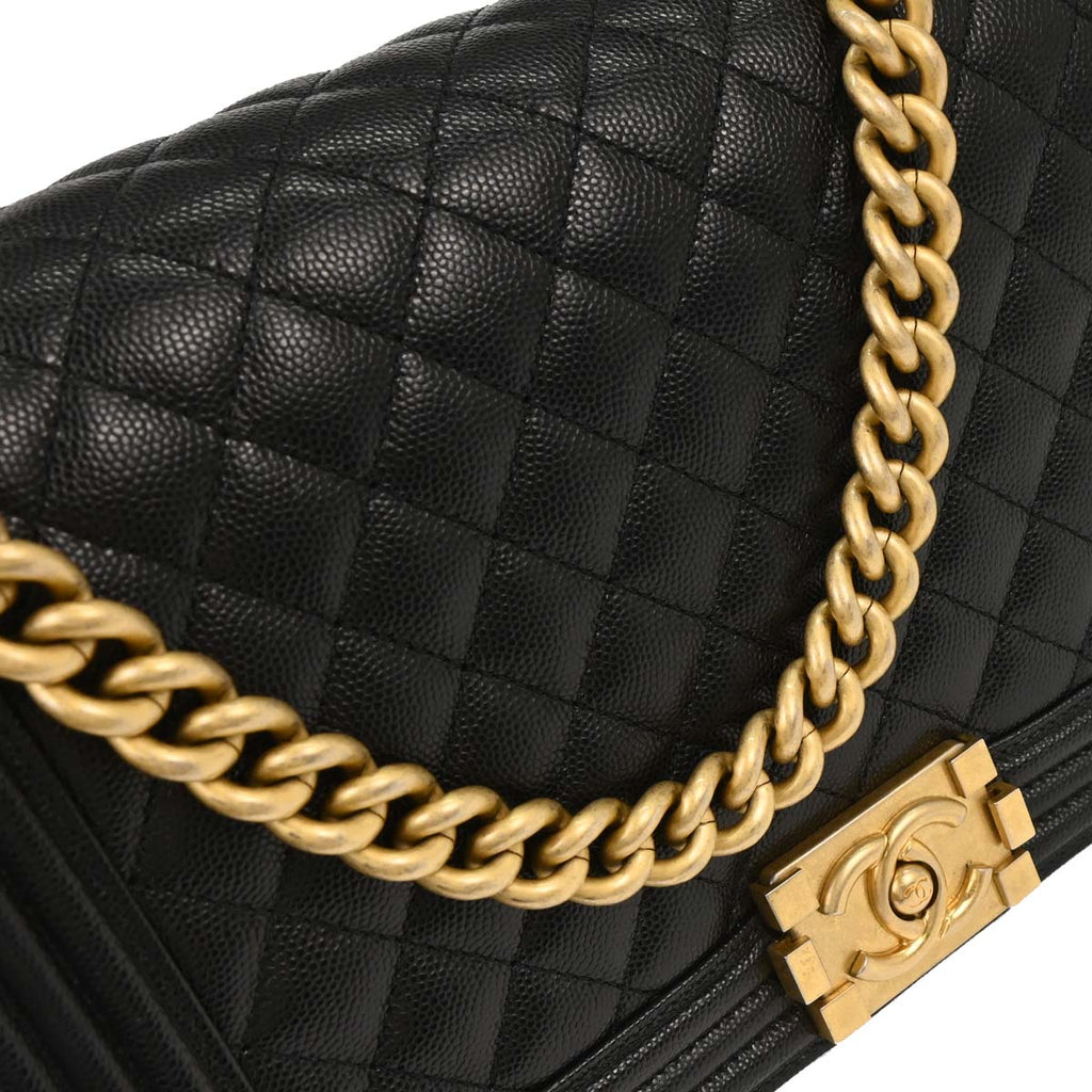 Boy Chanel Black Caviar New Medium Shoulder Bag
